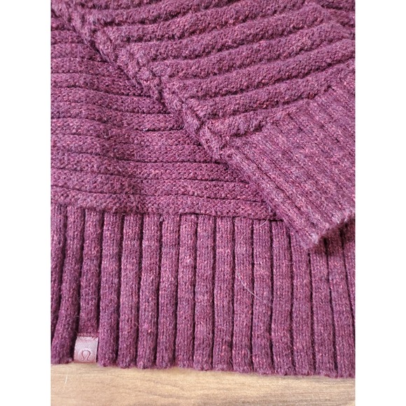 Lululemon As Promised Crew Sweater Heathered Deep Rouge Sz S - Picture 7 of 9